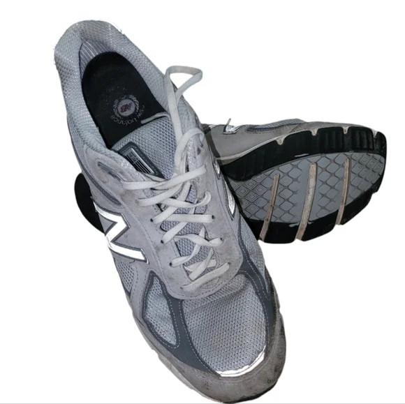 New Balance 990v4 Gray Made In USA Shoes Sneakers Men’s Size 12 - Picture 7 of 8